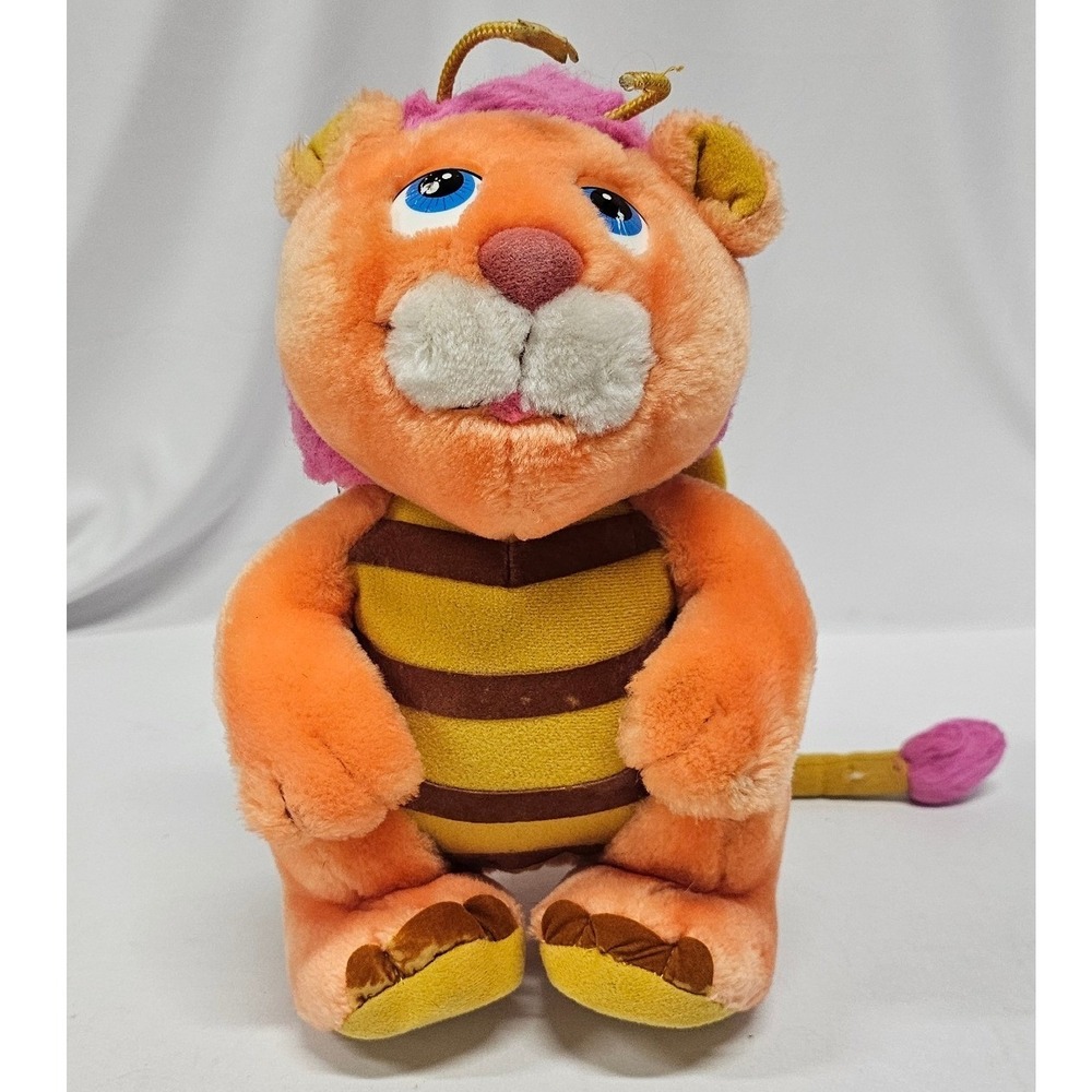 Vintage 1985 Hasbro Softies Disney Wuzzles Bumblelion Plush Orange Purple 80sToy